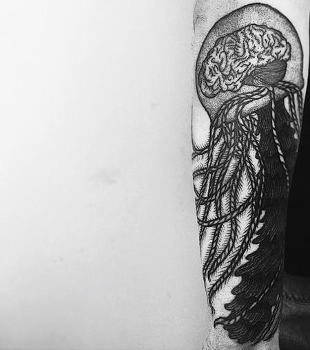 Tattoos - brain jellyfish - 129247